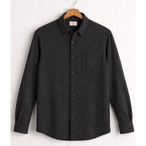 Faherty Mens XL Legend Sweater Shirt Black Twill Pocket Button Down $178